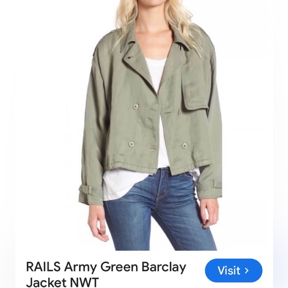 RAILS. ❤️. Sage Green Utility Jacket. L. Euc. So cool!!!!! - Picture 3 of 7